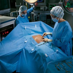 i11311__46143.1686253405-4.jpg Laparotomy Pack IV, Sterile Pack Contains: (1) Back Table Cover, Zone-Reinforced, 44" x 90", (2) Large ULTRA Fabric-Reinforced Surgical Gown with Towels, (1) Mayo Stand Cover, Reinforced, 23" x 54", (1) Absorbent Towel, 15" x 26", (4) Utility Drapes with Tape, 26" x 15", (1) Suture Bag, (1) Laparotomy Drape with Armboard Covers, 104" x 76" x 120" (4" x 12" Fenestration, CONTROL™ Fabric Reinforcement & Tube Holders), 6/cs